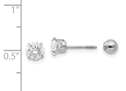 14k White Gold Earrings Style SE1771 - Classique Jewelry Inc.