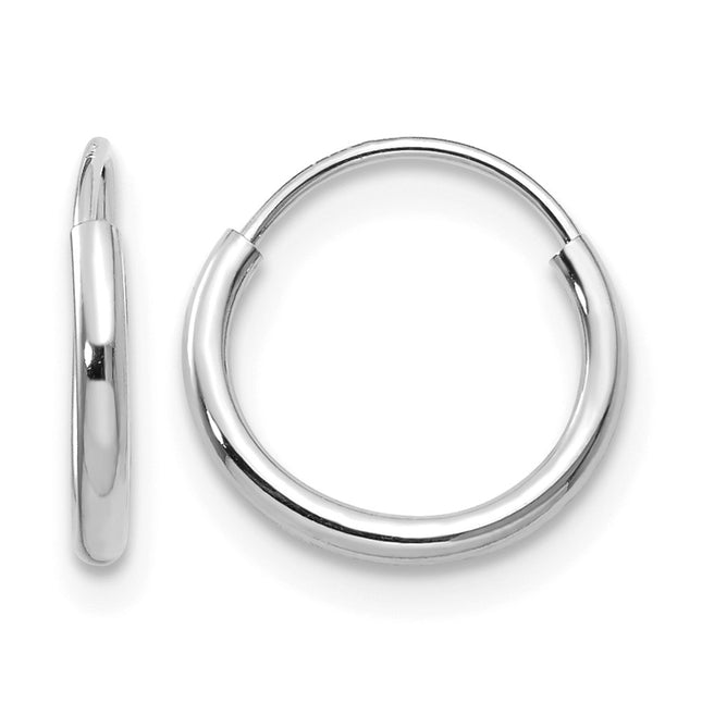 14k White Gold Madi K Endless Hoop Earrings, 8 x 8mm