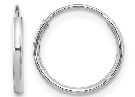 14k Madi K White Gold Endless Hoop Earrings, 12 x 12mm