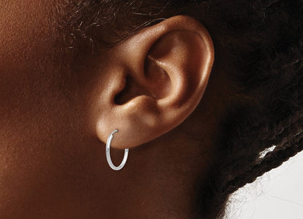 14k Madi K White Gold Endless Hoop Earrings (Style SE191)