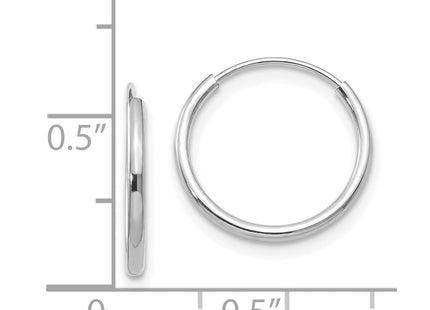14k Madi K White Gold Endless Hoop Earrings (Style SE191)