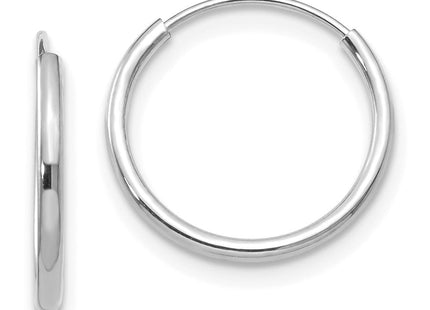 14k Madi K White Gold Endless Hoop Earrings (Style SE191)