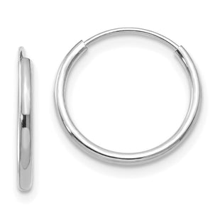 14k Madi K White Gold Endless Hoop Earrings (Style SE191)