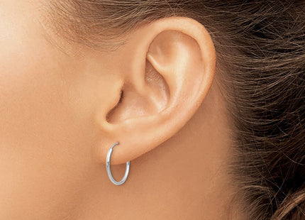 14K gold hoop earrings, another view