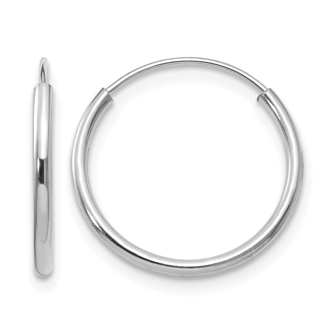 14k Madi K White Gold Endless Hoop Earrings