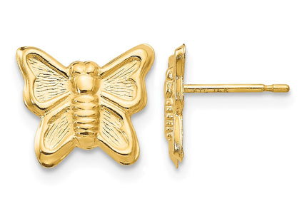 14K gold butterfly earrings