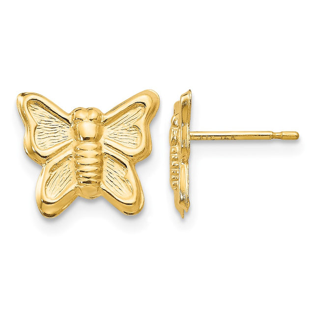 14k Madi K Butterfly Post Earrings, 10 x 10mm