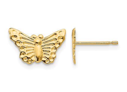 14K gold butterfly earrings
