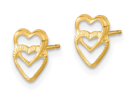 14k Madi K Hearts Post Earrings (Style SE2035)