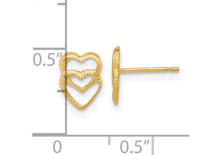 14k Madi K Hearts Post Earrings (Style SE2035)
