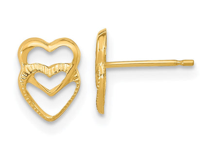 14k Madi K Hearts Post Earrings (Style SE2035)