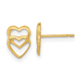 14k Madi K Hearts Post Earrings (Style SE2035)