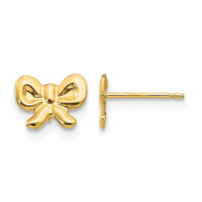 14k Madi K Bow Post Earrings, 8 x 6mm