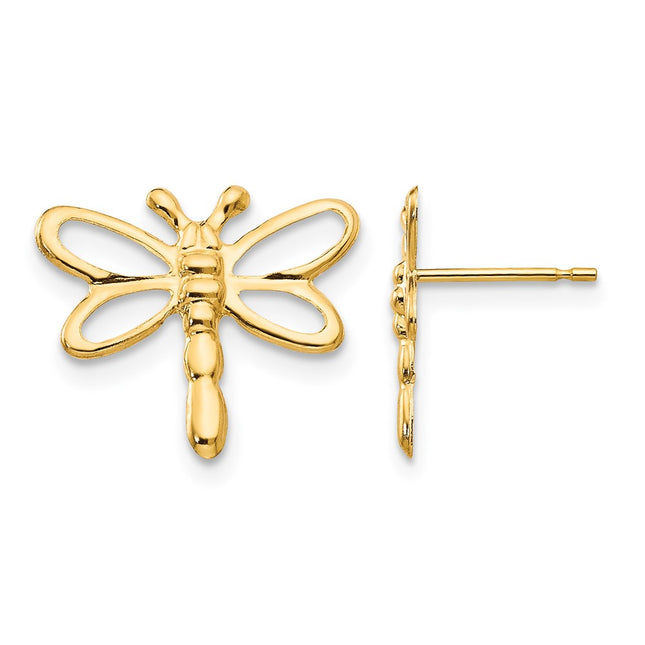 14k Madi K Dragonfly Post Earrings, 12 x 12mm