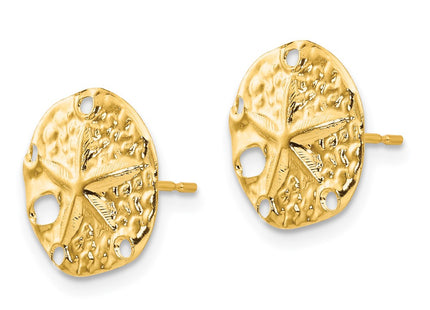 14K gold earrings, alternate view