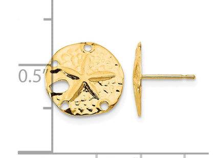 14K gold earrings, further view