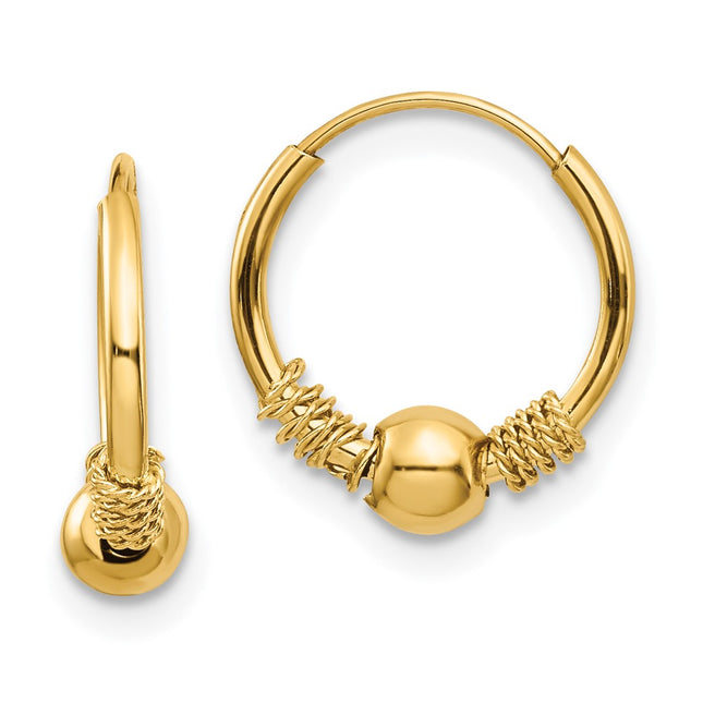 14k Yellow Gold Earrings Style SE2208 - Classique Jewelry Inc.