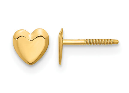 14K gold heart earrings