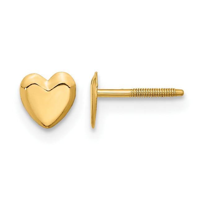 14k Madi K Heart Post Earrings, 5 x 5mm