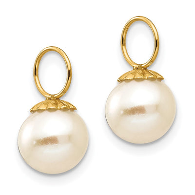 14K Madi K FW Cultured Pearl Hoop Enhancers