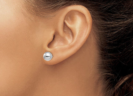 14k White Gold Madi K Polished Ball Post Earrings (Style SE2249)