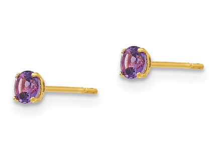 14K gold amethyst earrings, alternate view