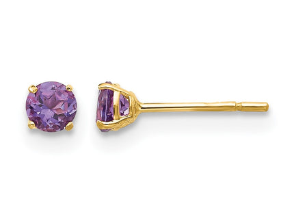 14K gold amethyst earrings