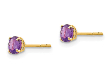 14K gold amethyst earrings, alternate view