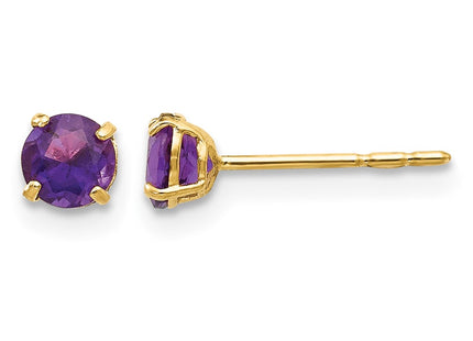 14K gold amethyst earrings