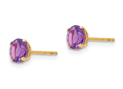 14K gold amethyst earrings, alternate view
