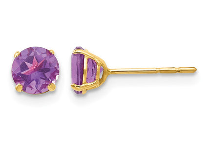 14K gold amethyst earrings