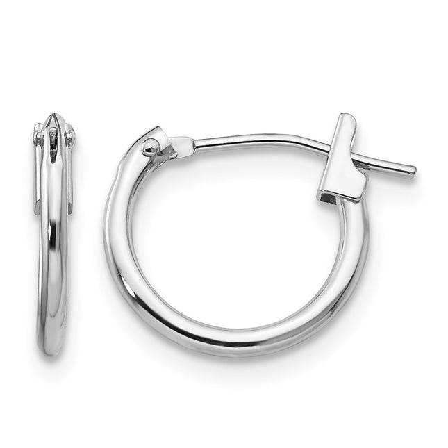 14k White Gold Madi K Hoop Earrings, 21 x 1.25mm
