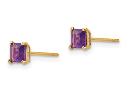 14K gold amethyst earrings, alternate view