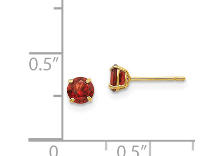 14k Madi K Round Garnet Post Earrings (Style SE2285)