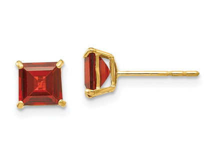 14K gold garnet earrings