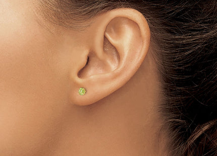 14K gold peridot earrings, another view