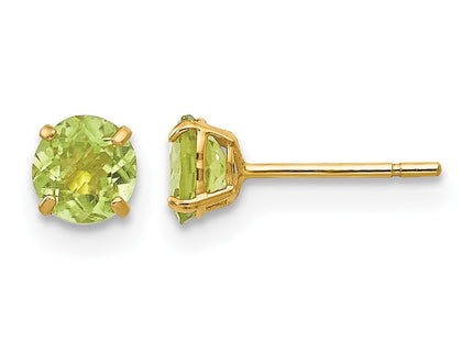 14K gold peridot earrings