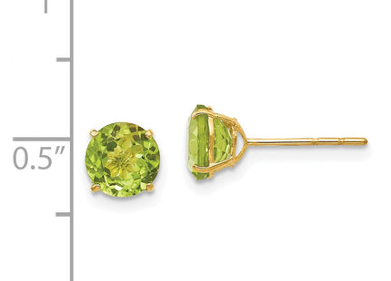14k Madi K Round Peridot Post Earrings (Style SE2289)