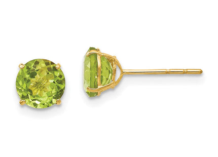 14k Madi K Round Peridot Post Earrings (Style SE2289)