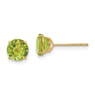 14k Madi K Round Peridot Post Earrings (Style SE2289)