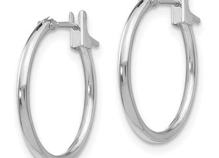 14K white gold hoop earrings