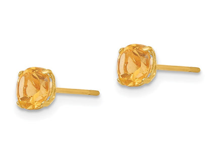 14K gold citrine earrings, alternate view