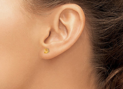 14K gold citrine earrings, another view