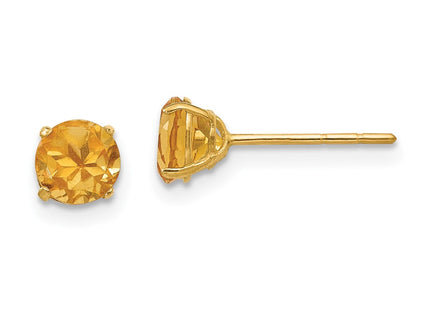 14K gold citrine earrings