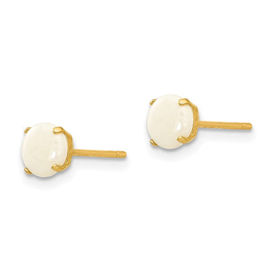 14K Madi K Round Opal Post Earrings