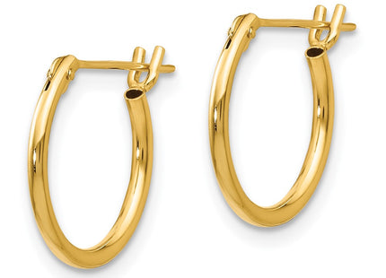 14K gold hoop earrings, alternate view