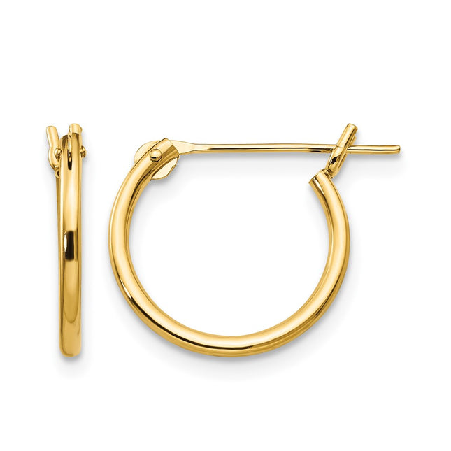 14k Madi K Half Hoop Earrings, 12 x 1.25mm