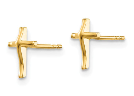 14k Madi K Polished Cross Post Earrings (Style SE2332)