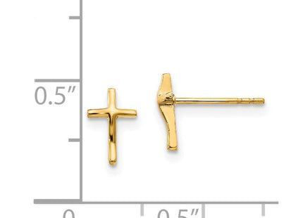 14k Madi K Polished Cross Post Earrings (Style SE2332)