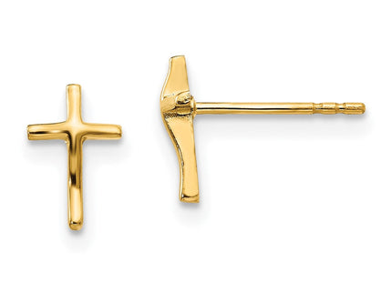 14k Madi K Polished Cross Post Earrings (Style SE2332)
